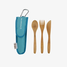 Load image into Gallery viewer, Kids Reusable Bamboo Cutlery Set