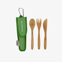 Load image into Gallery viewer, Kids Reusable Bamboo Cutlery Set