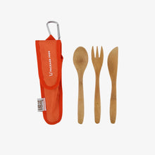 Load image into Gallery viewer, Kids Reusable Bamboo Cutlery Set
