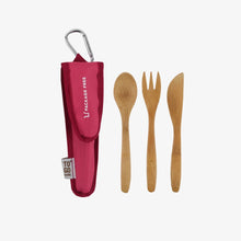 Load image into Gallery viewer, Kids Reusable Bamboo Cutlery Set
